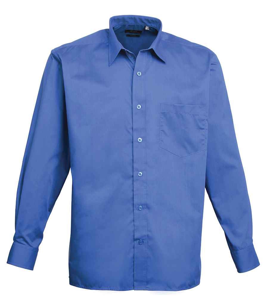 Premier Long Sleeve Poplin Shirt PR200 - Picture 13 of 17