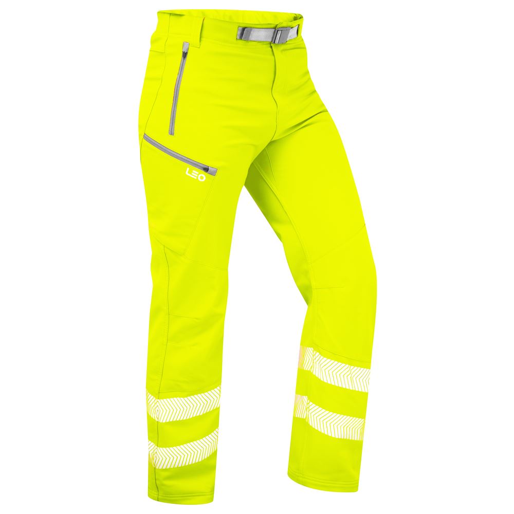 Leo Workwear Landcross Leo Ecoviz Pantalón de Trabajo Elástico Clase 1 Alta Visibilidad - Imagen 3 de 3