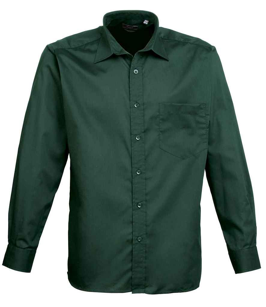 Premier Long Sleeve Poplin Shirt PR200 - Picture 3 of 17