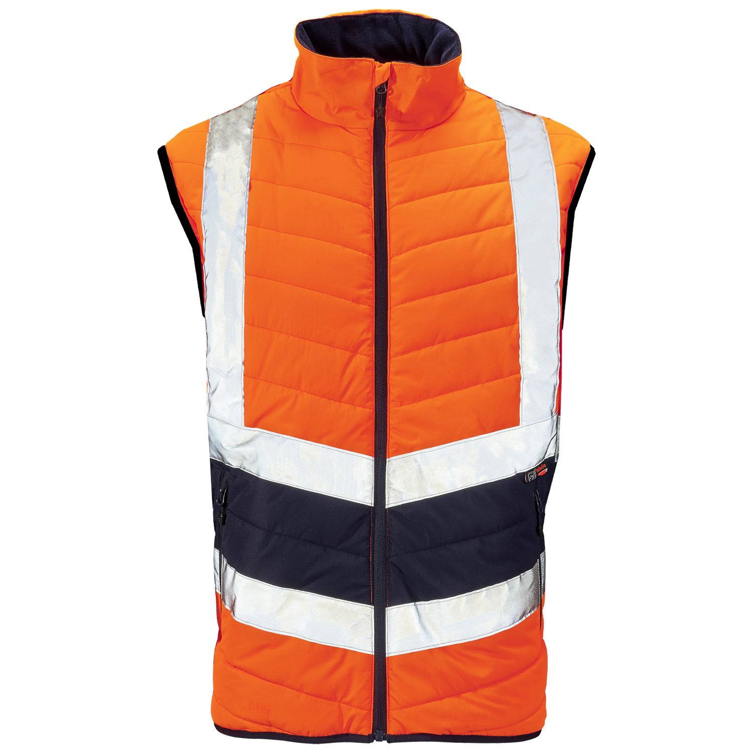 Supertouch Hi Vis 2 Tone Puffer Bodywarmer - Picture 2 of 3