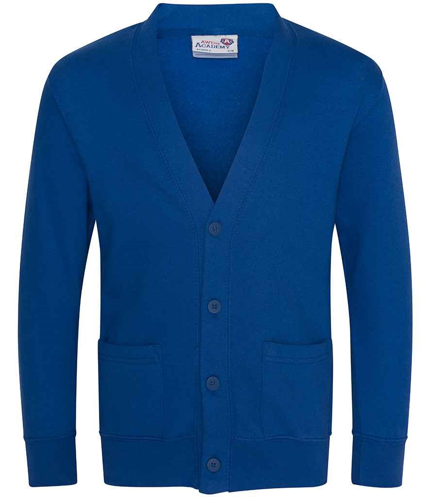 AWDis Academy Kids Sweat Cardigan School Uniform Casual Childrens - Picture 8 of 8