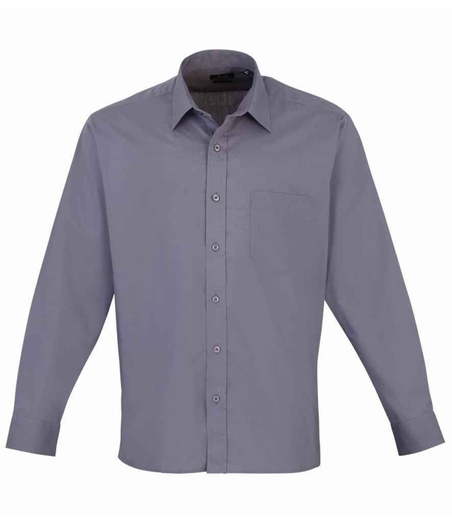 Premier Long Sleeve Poplin Shirt PR200 - Picture 15 of 17