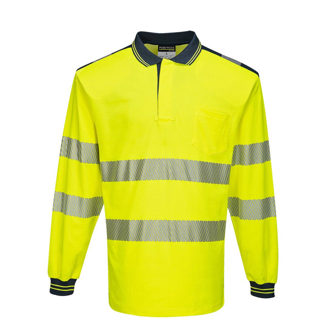 PORTWEST PW3 Hi-Vis Cotton Comfort Polo Shirt L/S T184