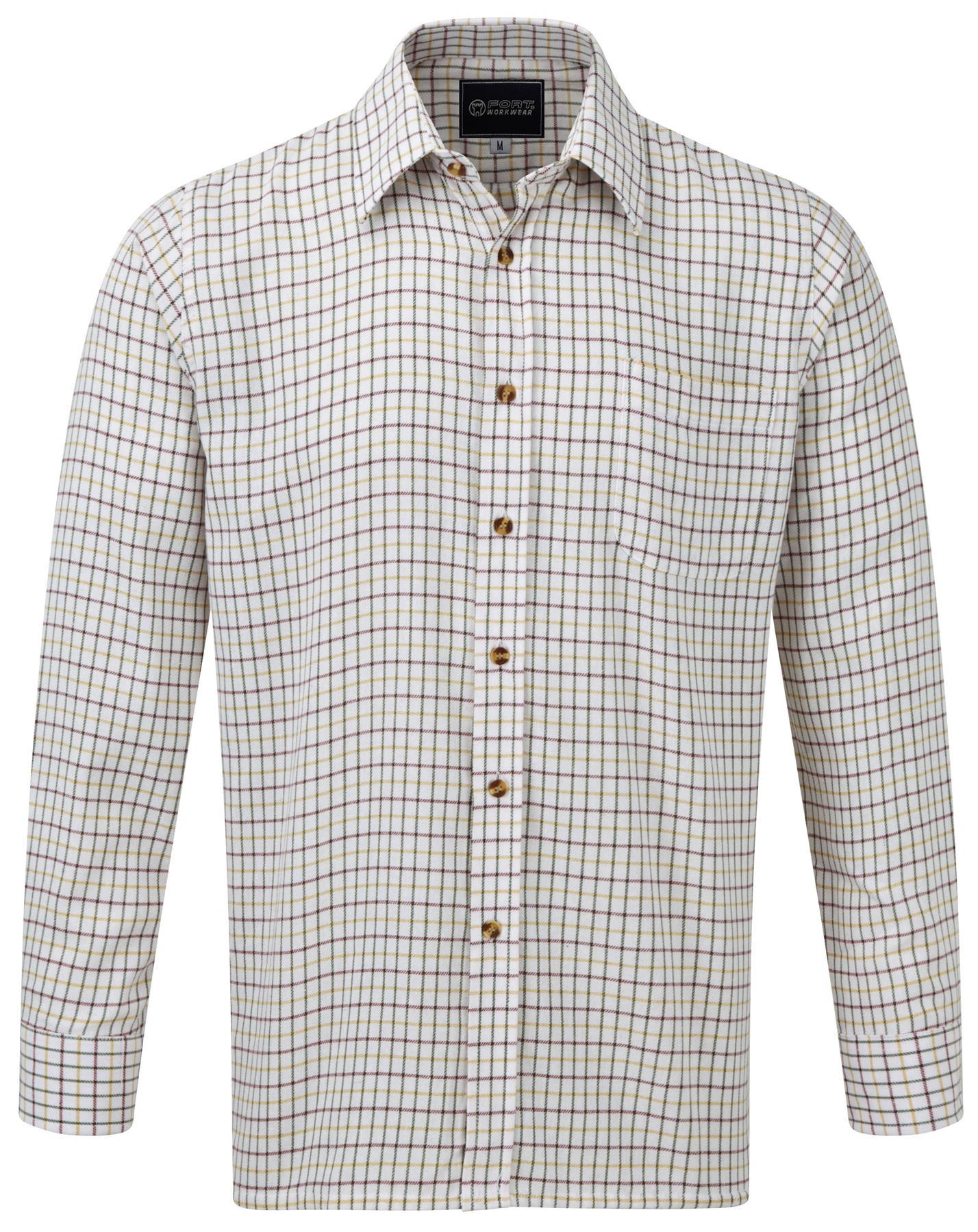 Camisa FORT Tattersall cepillada tela tejida patrón a cuadros agricultura 100 - Imagen 4 de 4