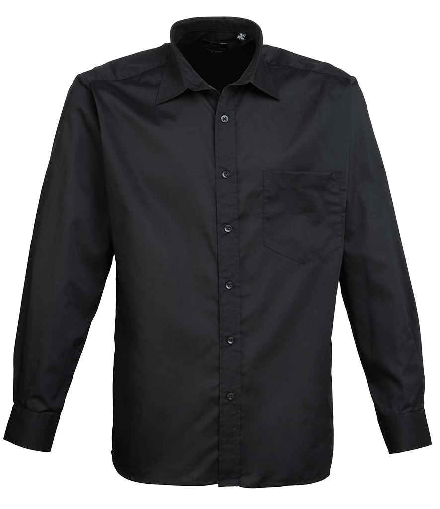 Premier Long Sleeve Poplin Shirt PR200 - Picture 2 of 17