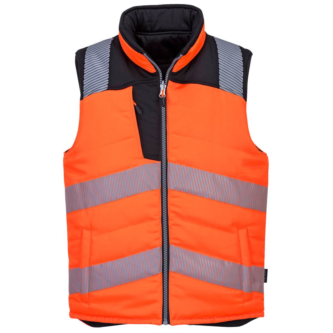 PORTWEST PW3 Hi-Vis Reversible Bodywarmer PW374 - Picture 2 of 3