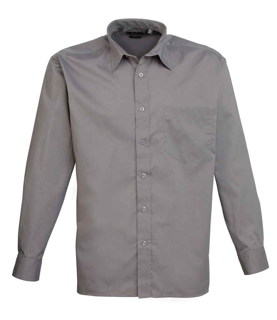 Premier Long Sleeve Poplin Shirt PR200 - Picture 5 of 17