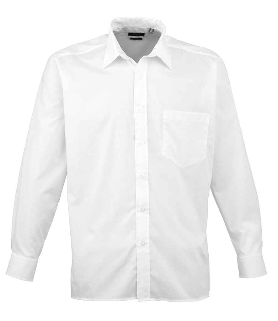 Premier Long Sleeve Poplin Shirt PR200 - Picture 17 of 17