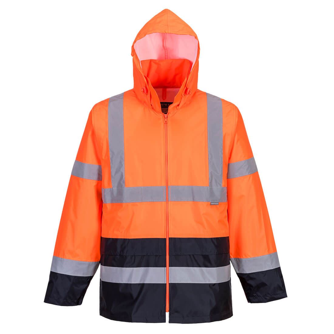 PORTWEST Hi-Vis Contrast Classic Rain Jacket H443 - Picture 2 of 4