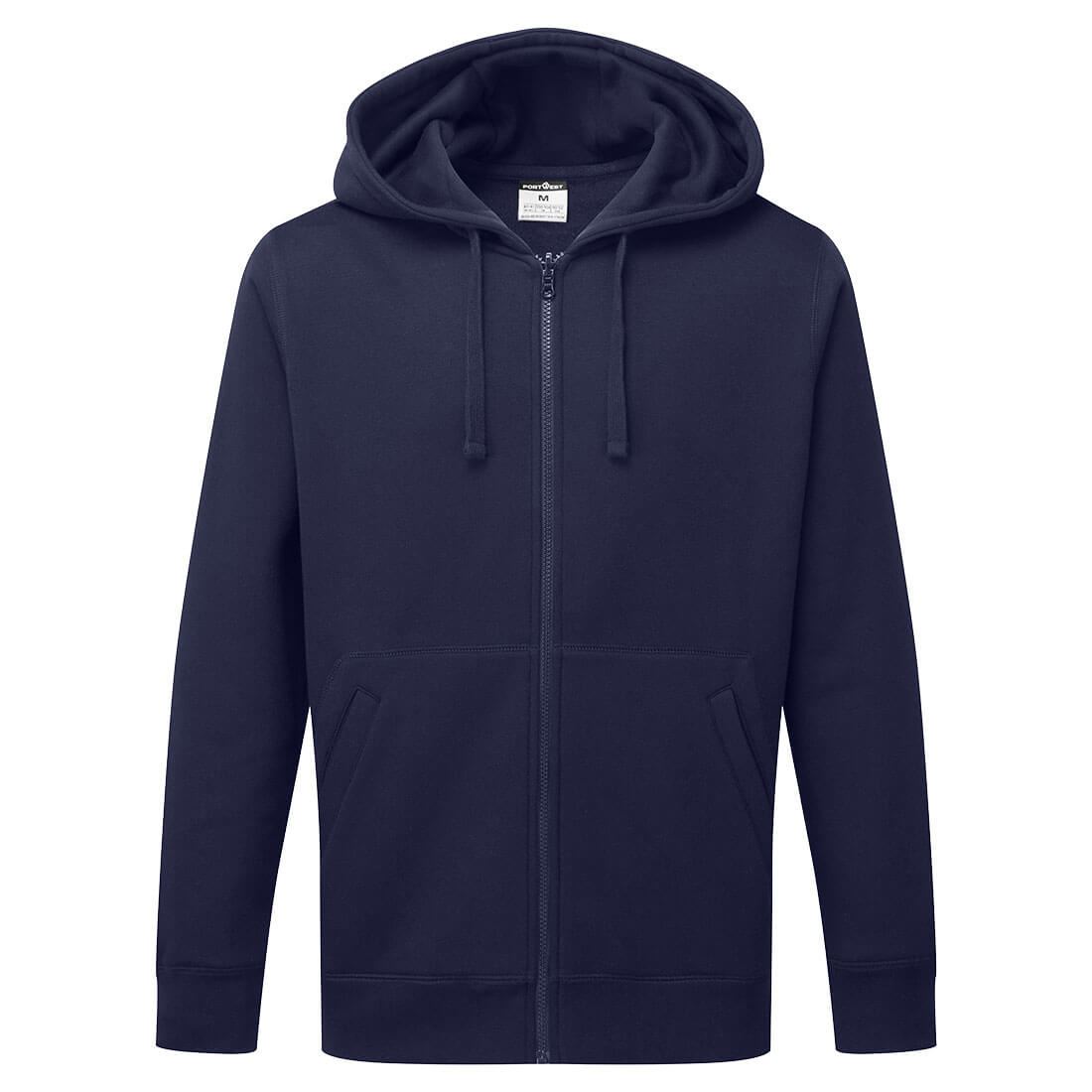PORTWEST Zip Through Hoodie Corporate Wear Workwear Drawstring Hood Comfort B312 - Picture 4 of 5