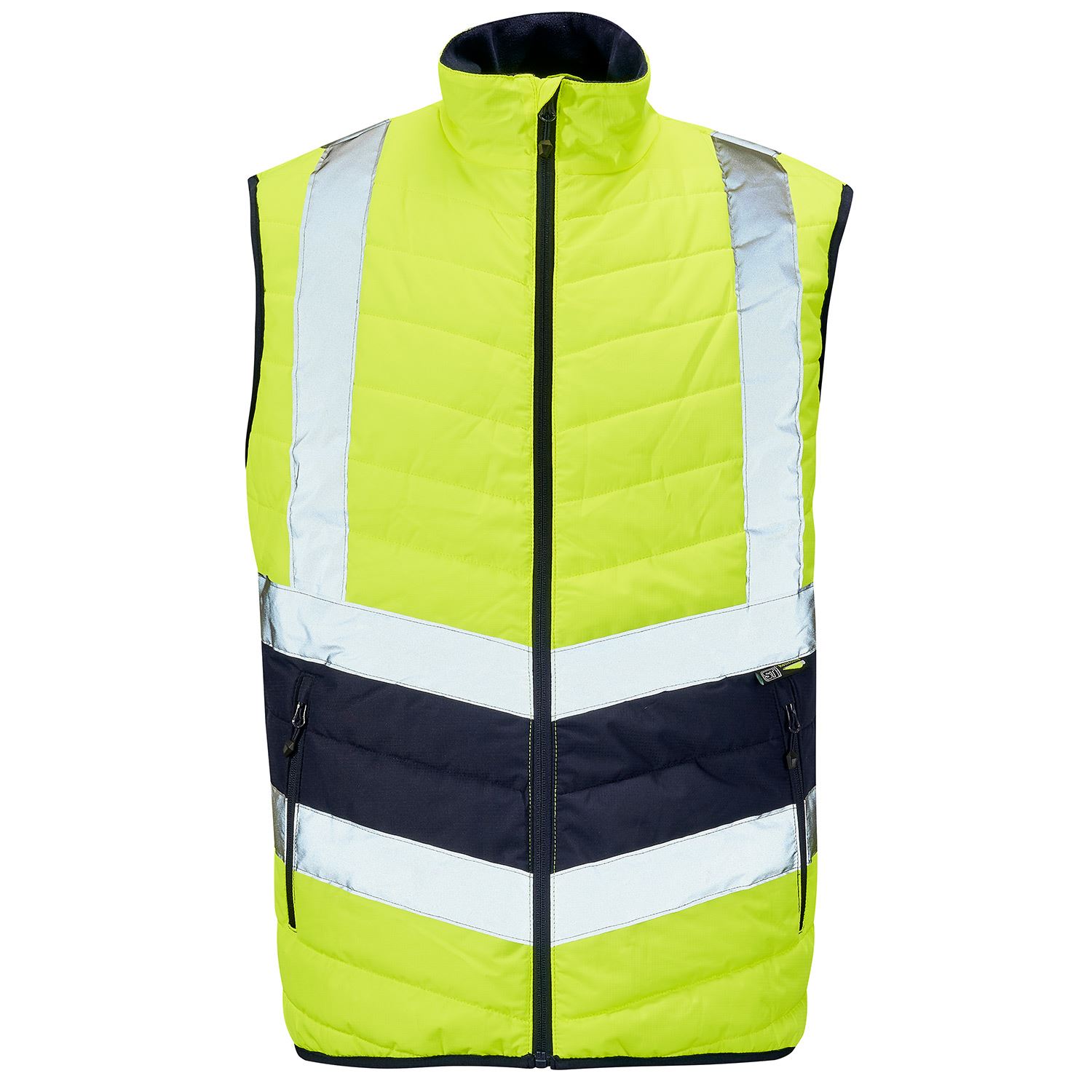 Supertouch Hi Vis 2 Tone Puffer Bodywarmer - Picture 3 of 3