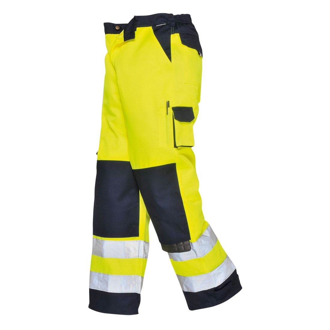 Pantalones de trabajo PORTWEST Lyon alta visibilidad en contraste reflectante seguridad TX51 - Imagen 3 de 3