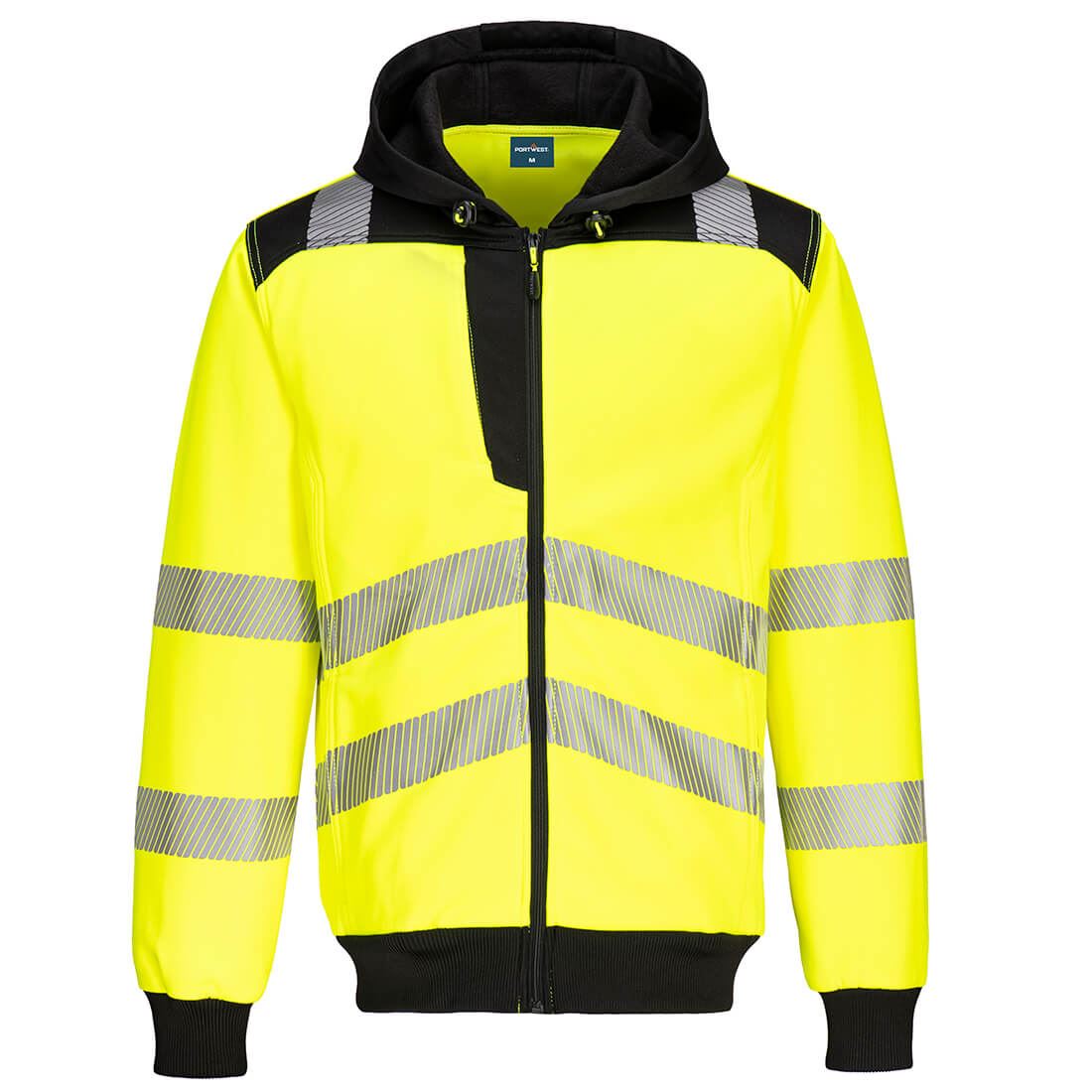 PORTWEST PW3 Felpa con cappuccio hi-vis cerniera leggera sicurezza PW327 - Foto 3 di 3