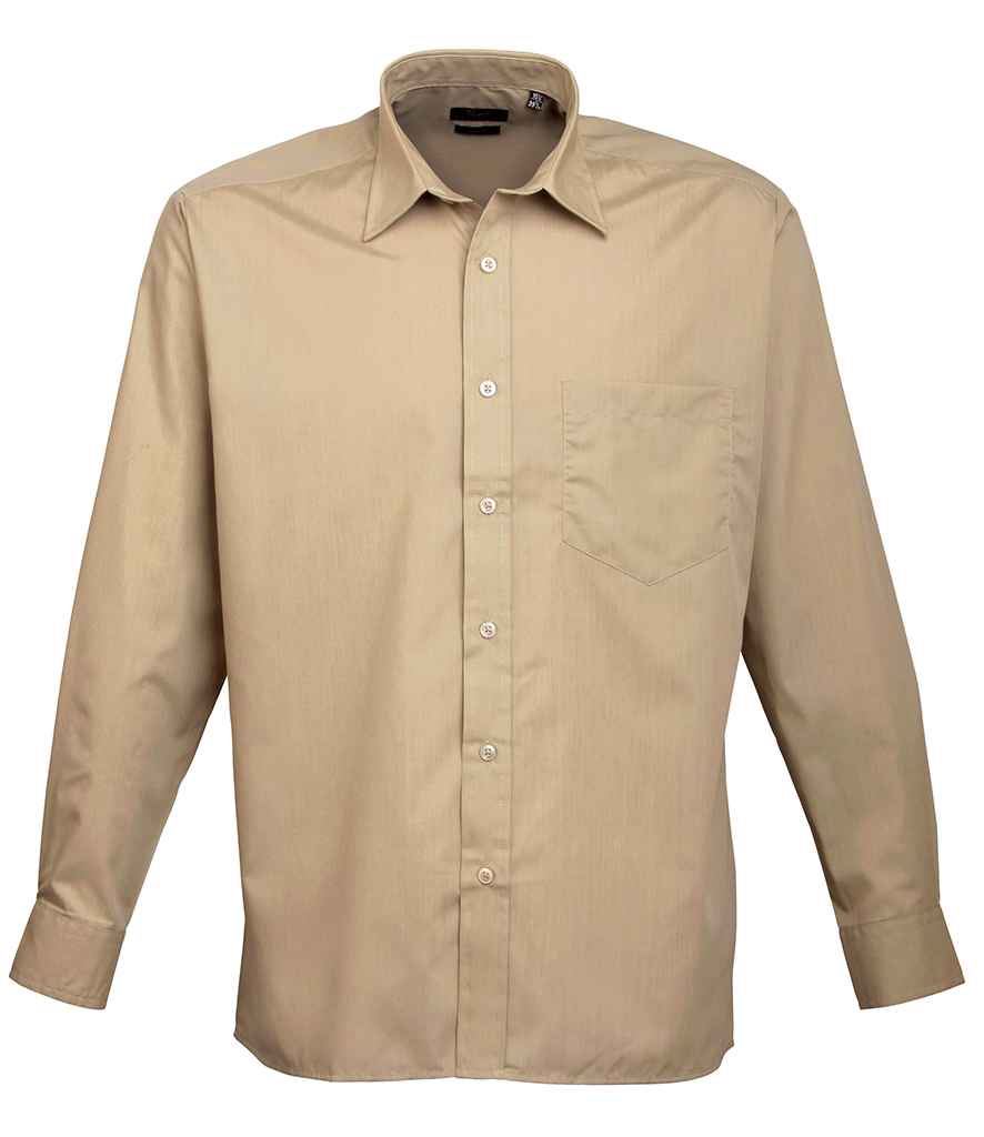 Premier Long Sleeve Poplin Shirt PR200 - Picture 6 of 17