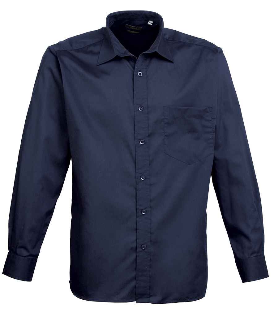Premier Long Sleeve Poplin Shirt PR200 - Picture 9 of 17