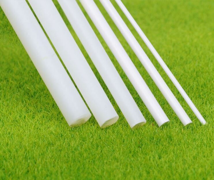 10 x White ABS Plastic Rod Round 250mm Long 1mm Diameter 649553438030