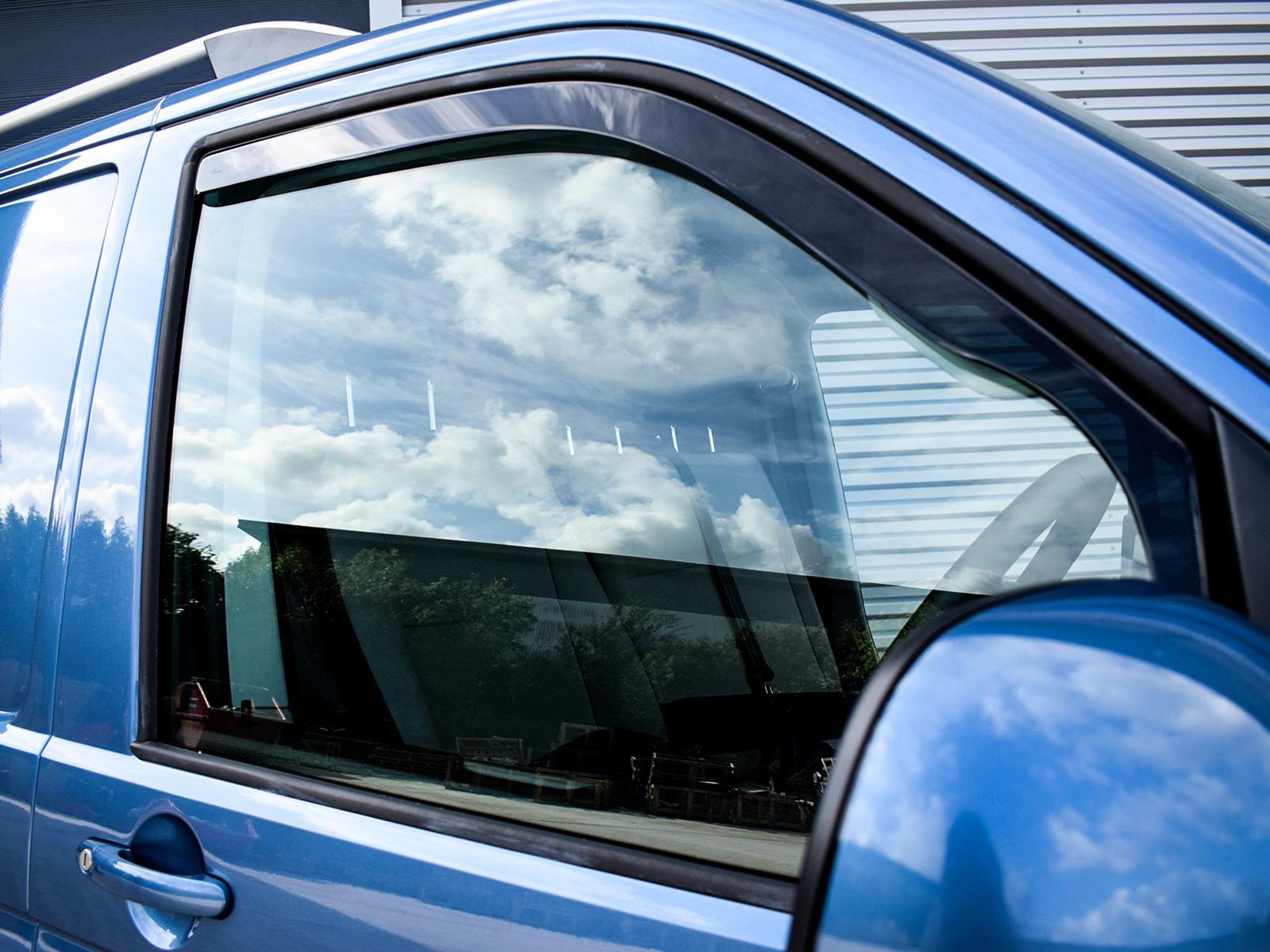 Heko 2pc Tinted Wind Deflectors Set Acrylic Pair for VW Transporter T6