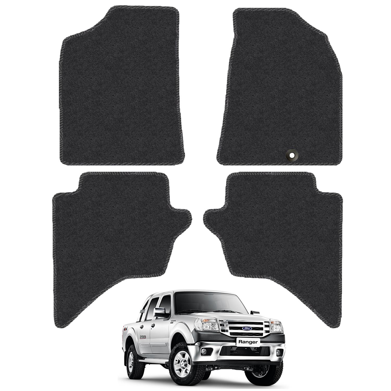 Floor Mats for Ford Ranger 2006-12 Double Cab Tailored Carpet Colour Trim Mat - Picture 2 of 37