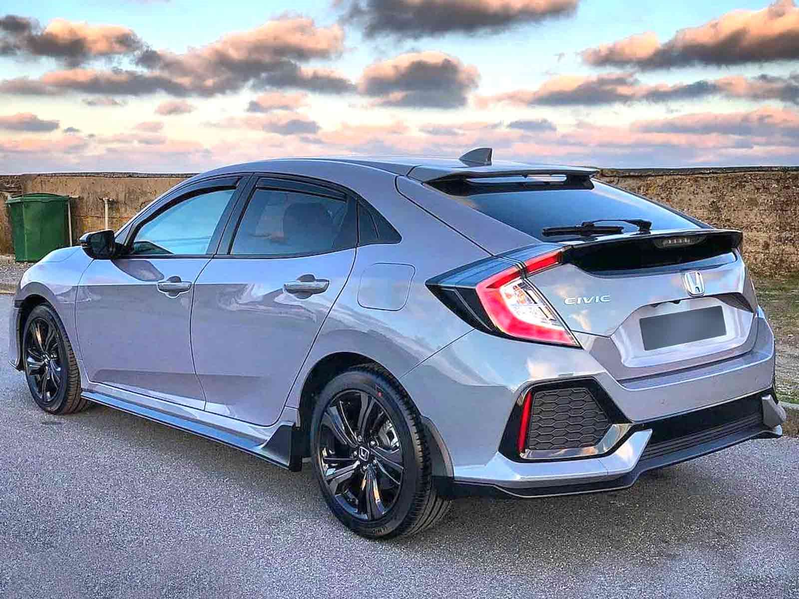 Front Rear Window 4pc Set Heko Wind Deflectors Acrylic for Honda Civic