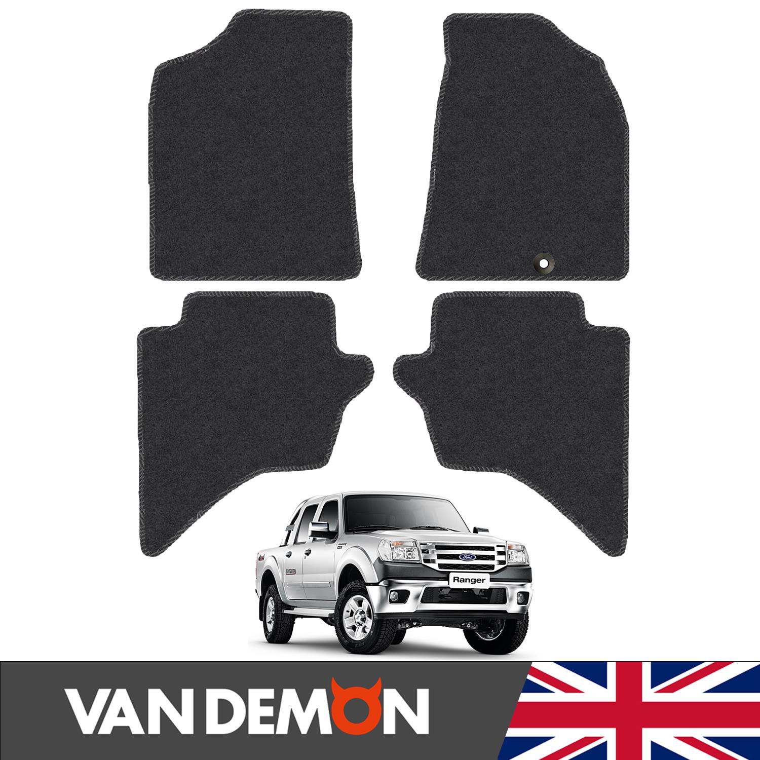 Floor Mats for Ford Ranger 2006-12 Double Cab Tailored Carpet Colour Trim Mat - Picture 13 of 37