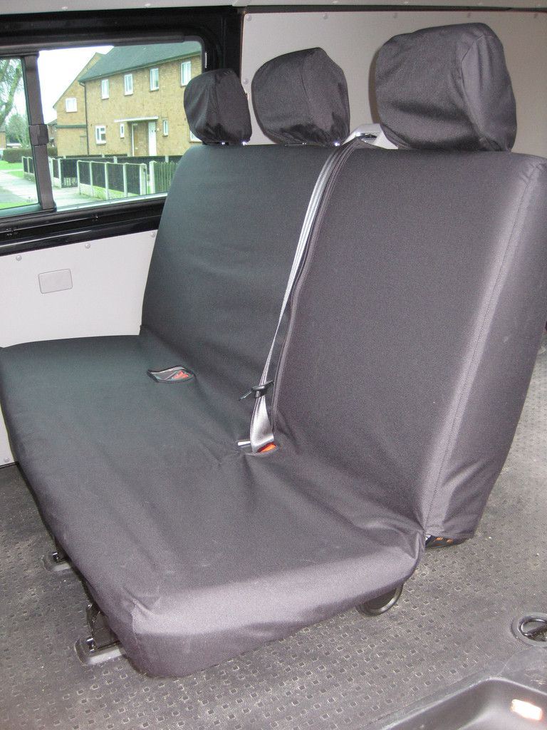 Grey Driver Armrest Double Passenger Seat Covers for VW Transporter T5 0310