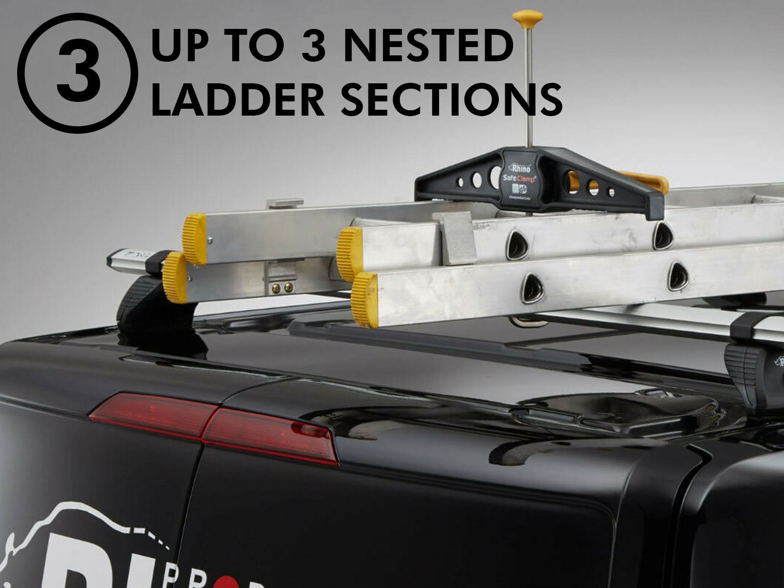 Rhino SafeClamp Lockable Ladder Clamps Van Roof Rack Wide Safe Clamp