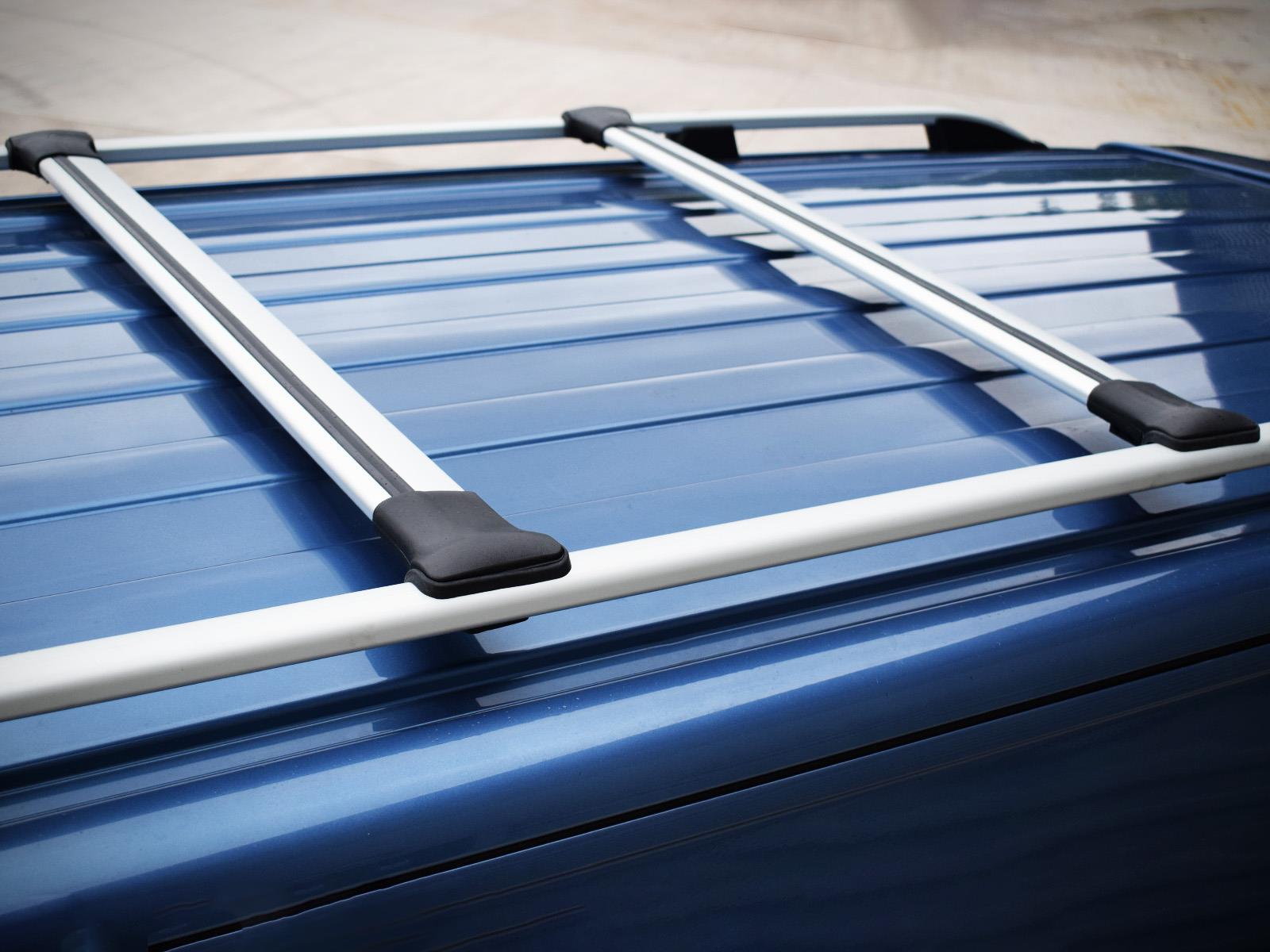 Aluminium Silver Cross Bars Roof Rack Rails Cargo Carrier Ford Transit