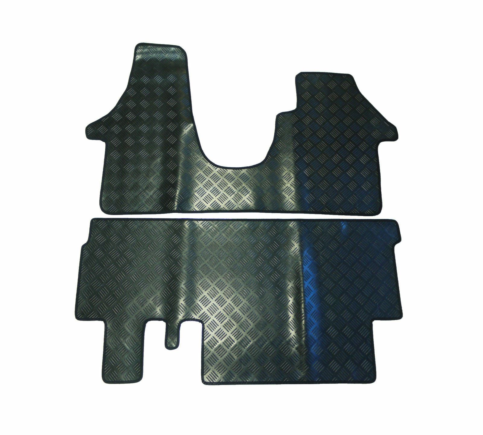 Tailored Black Rubber 2pc Floor Mat VW T5 Kombi (0315) [Double Passenger Seat] eBay