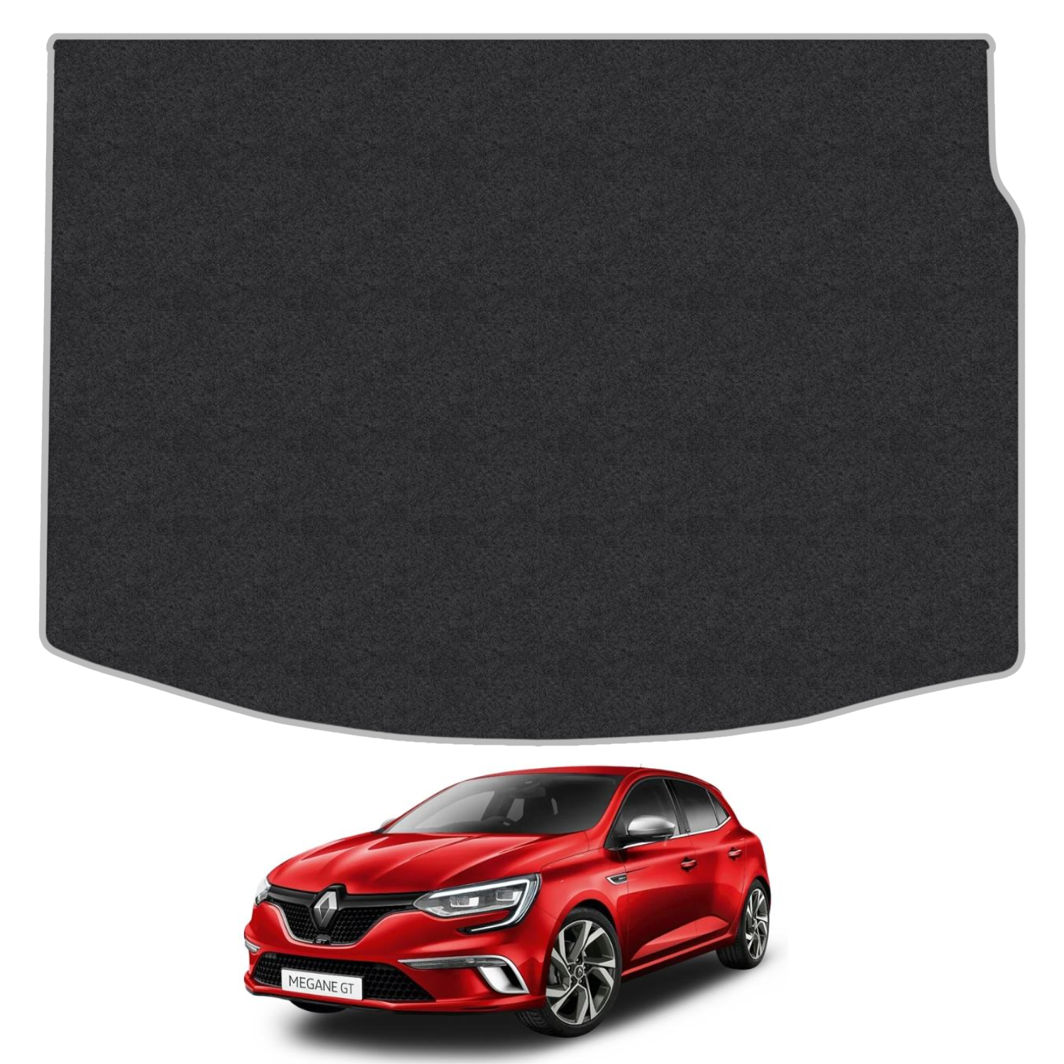 Renault Megane Hatchback (2017-2022) Boot Liner Carpet/Rubber Mat Colour Trim - Picture 17 of 38