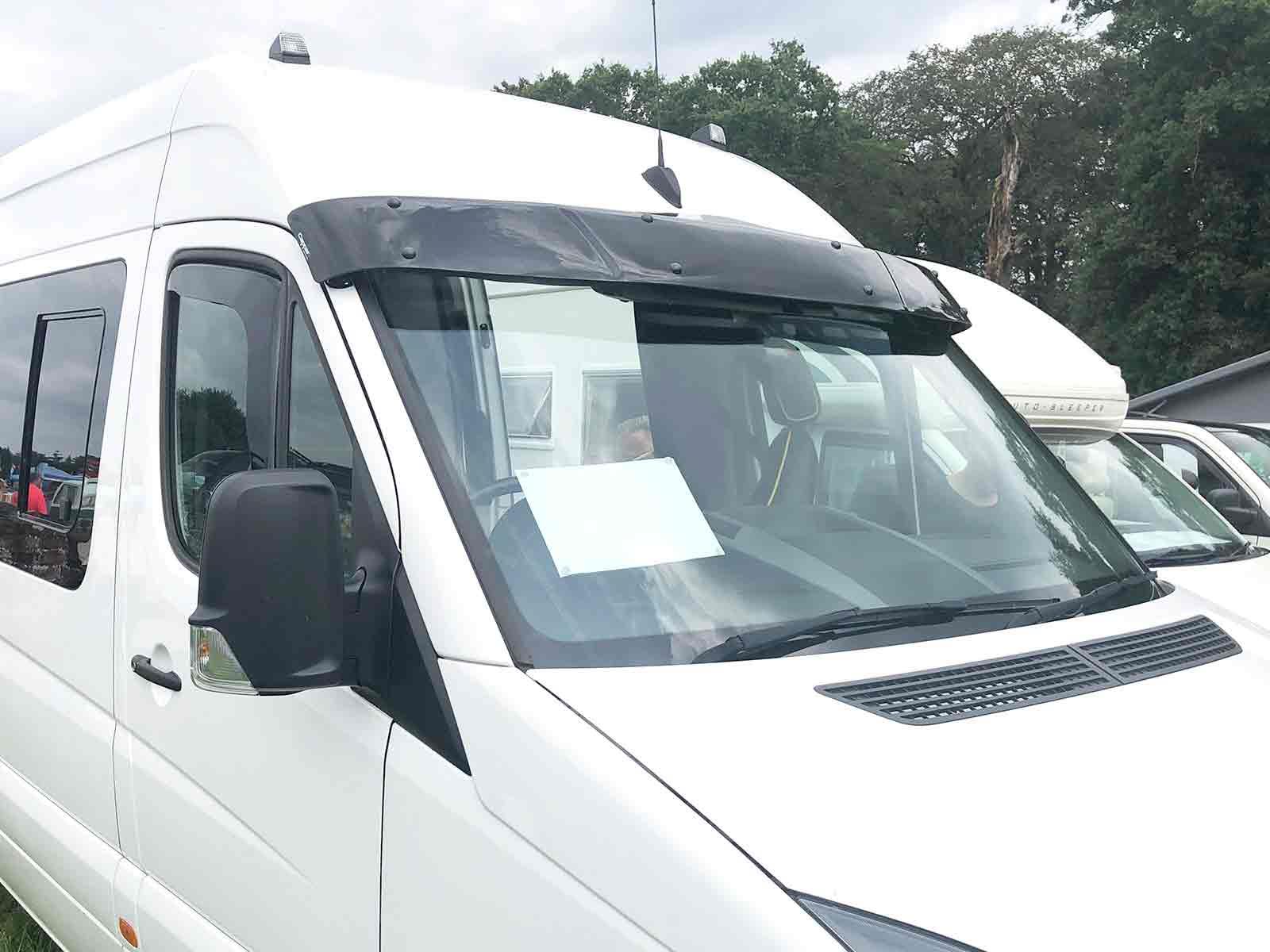 Van Demon Exterior Black Acrylic Sun Visor Shield for Ford Transit Custom