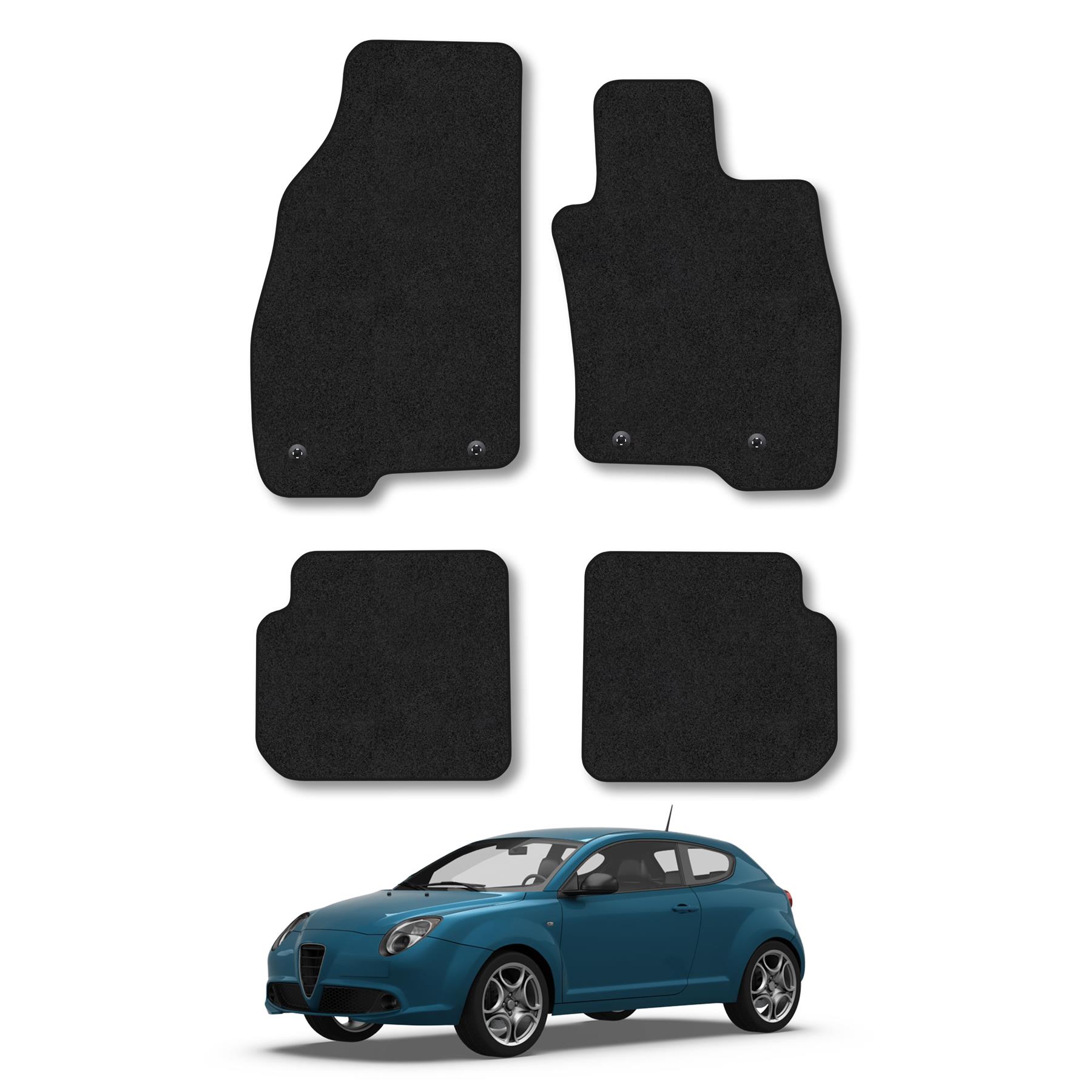 Car Mats for Alfa Romeo Mito (2008-2018) Carpet Colour Trim Tailored Fit Set - Picture 3 of 36