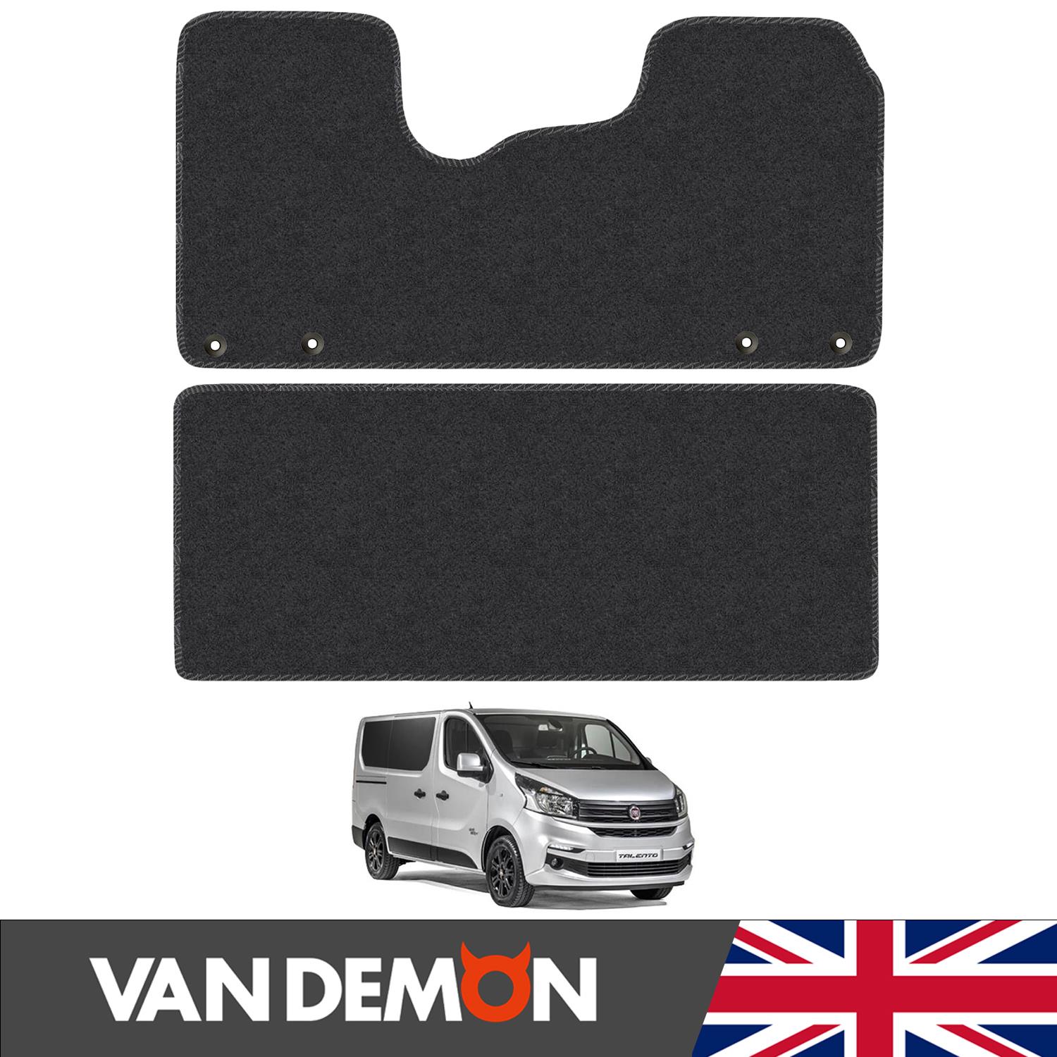 Floor Mats for Fiat Talento 2016+ Crew Cab Tailored Carpet Colour Trim Van Mat - Picture 13 of 37