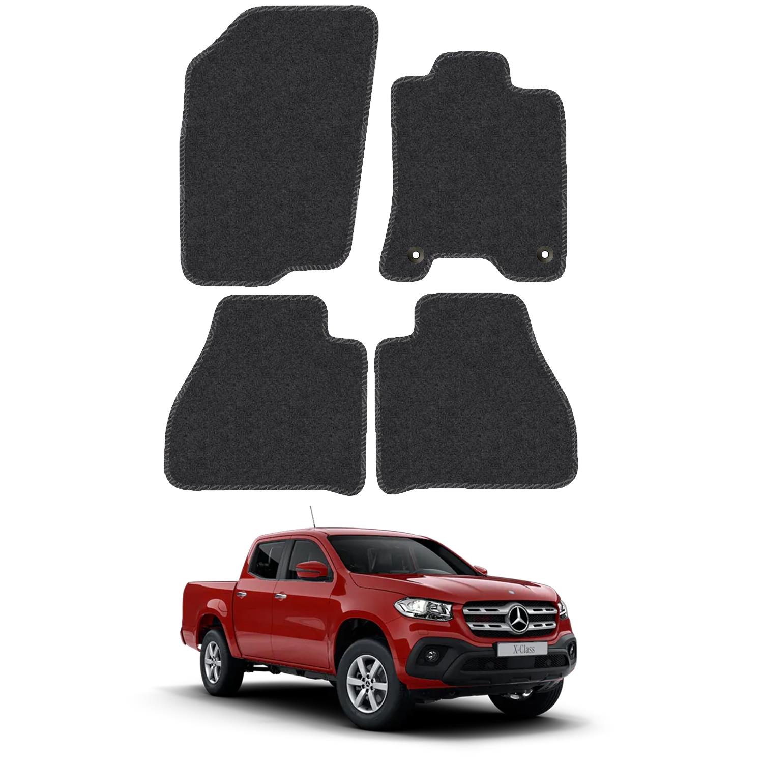 Floor Mats for Mercedes X-Class 2017+ W470 Tailored Carpet Colour Trim Mat Set - Picture 2 of 37