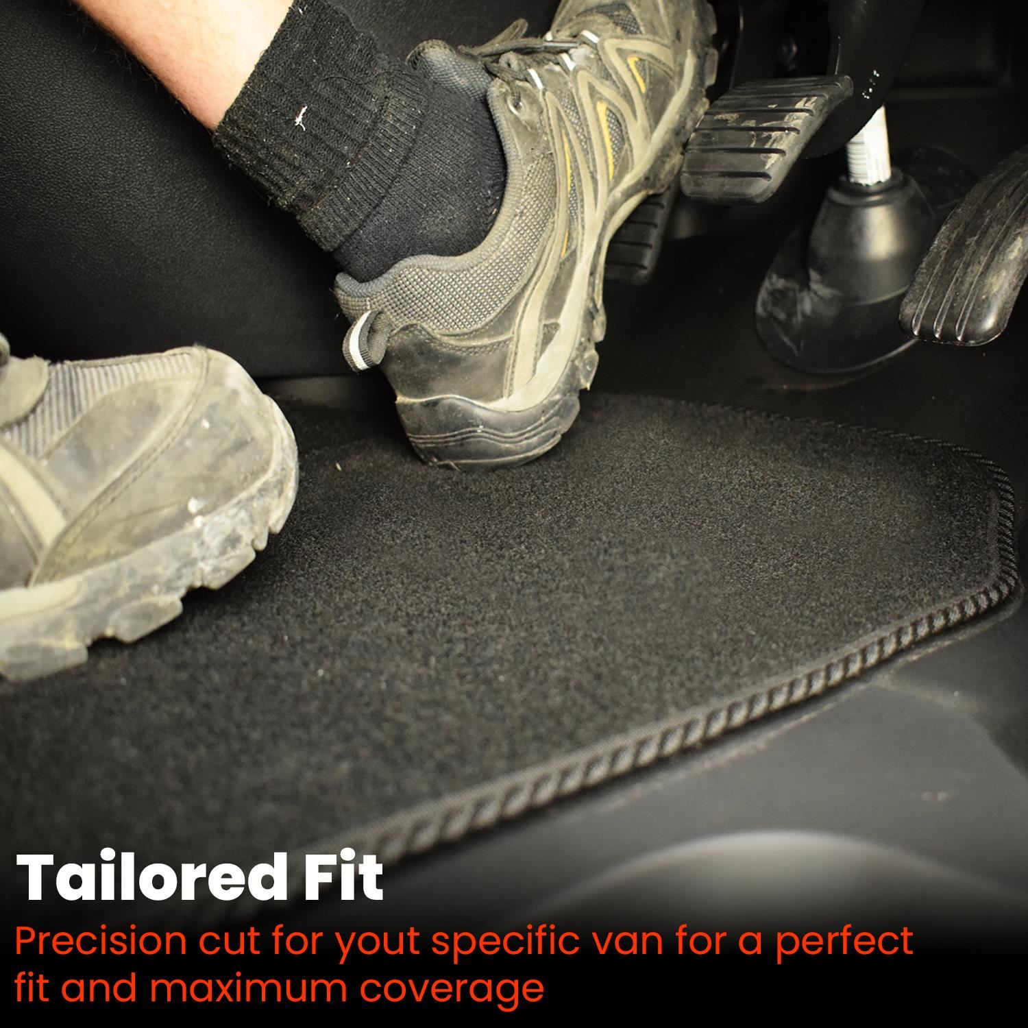 Floor Mats for Ford Transit Custom 2018+ Auto Tailored Carpet Colour Trim Mat - Picture 10 of 37