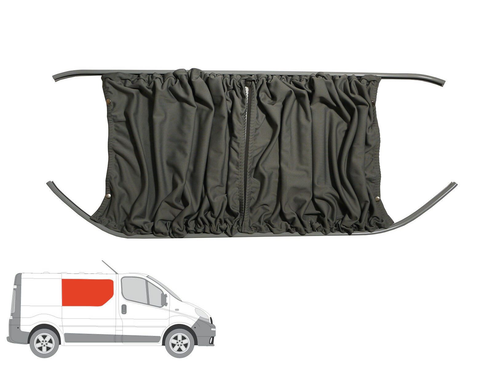 Right Hand Side Panel Window Curtain Kit In Grey For Vauxhall