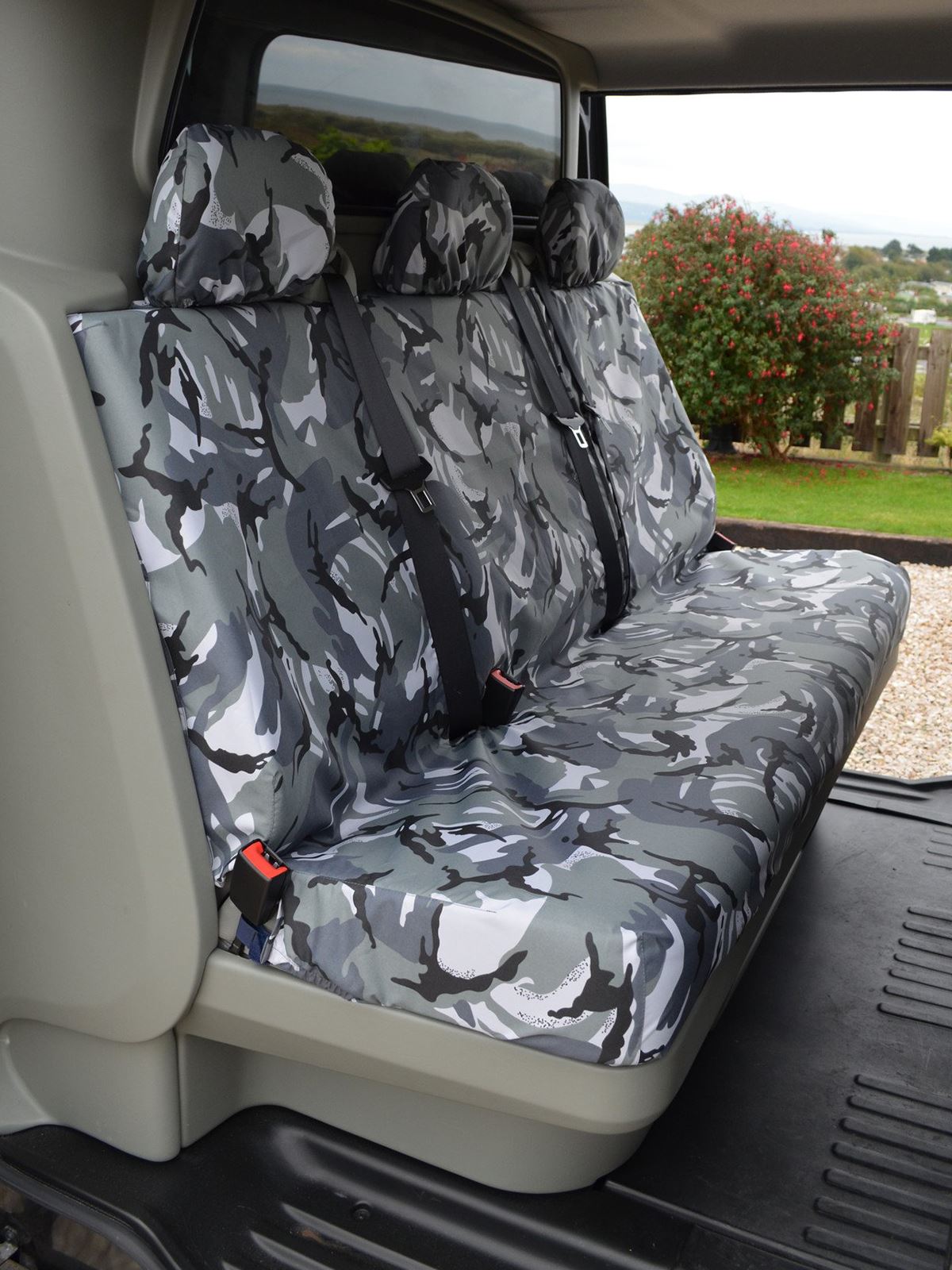 Triple Bench Car Seat Cover Grey