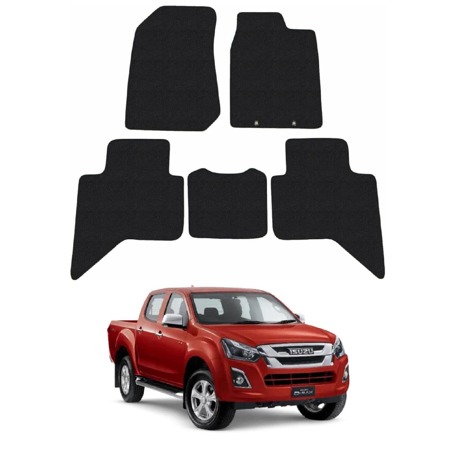 Floor Mats for Isuzu D-Max 2012-2019 Tailored Carpet Colour Trim Van Mat Set - Picture 2 of 36