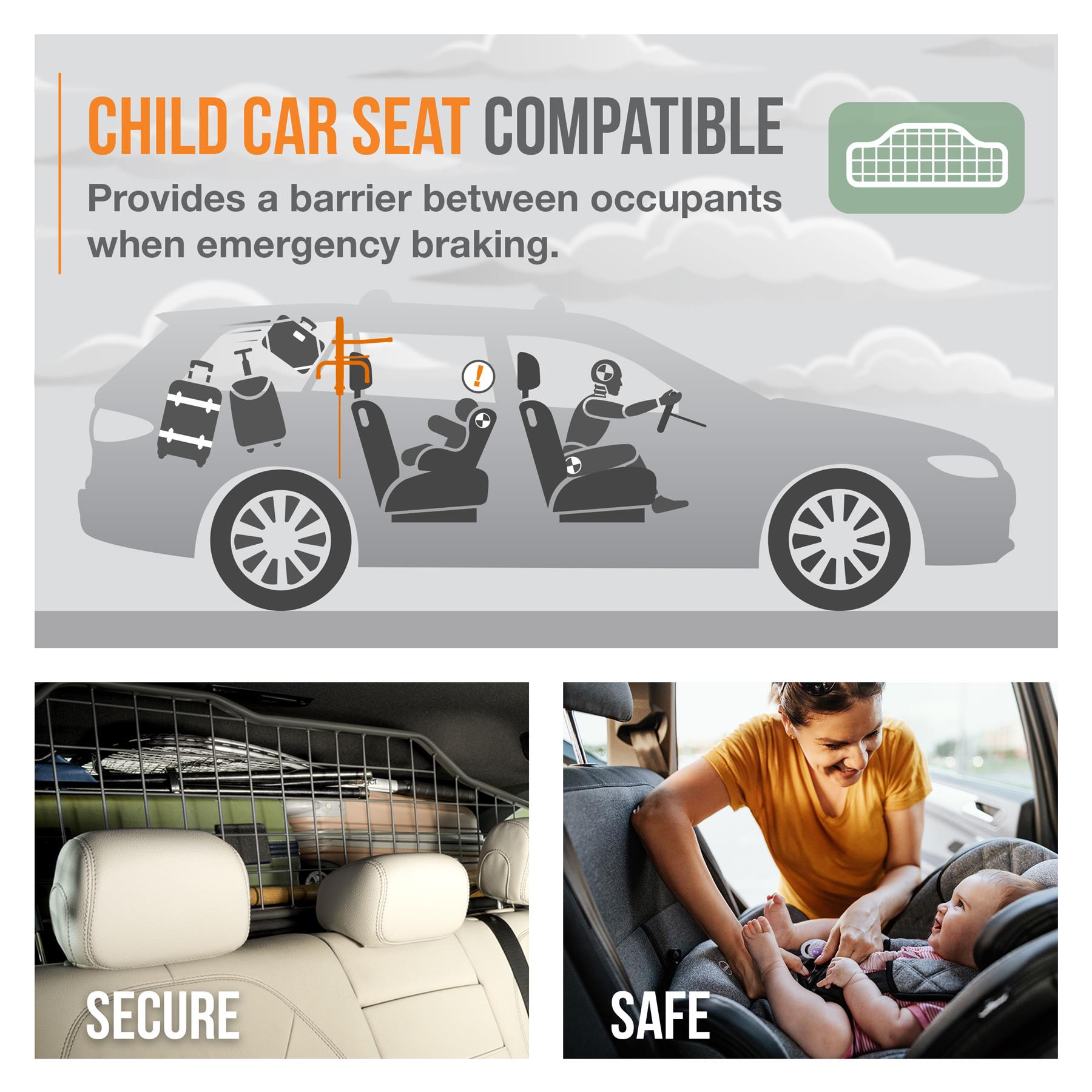 Travall Dog Guard Compatible With Skoda Kamiq (2019-) Vehicle-Specific Boot Protection, Luggage Protection, Divider, Load Divider, Heavy Duty Steel, Car Dog Lock