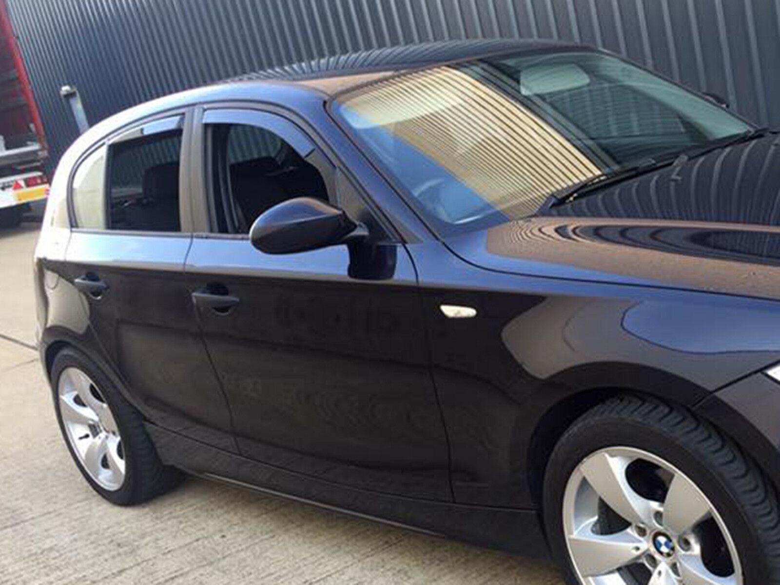 Tinted Front & Rear Window 4pc Set Heko Wind Deflectors for BMW 1