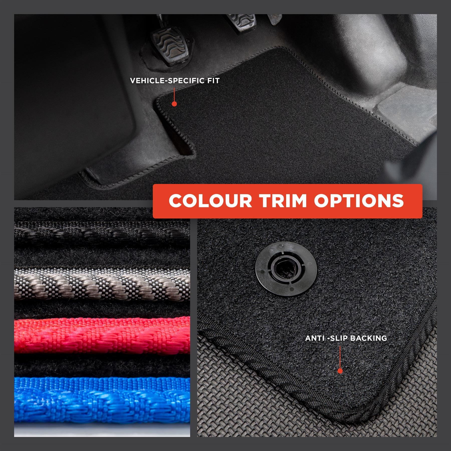 Floor Mats for Ford Transit Connect 2013-16 Tailored Carpet Colour Trim Van Mat - Picture 34 of 37