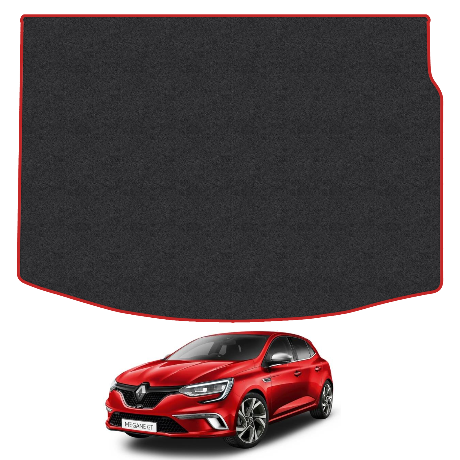 Renault Megane Hatchback (2017-2022) Boot Liner Carpet/Rubber Mat Colour Trim - Picture 24 of 38