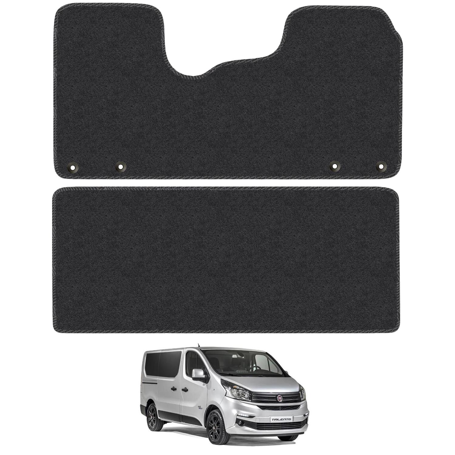 Floor Mats for Fiat Talento 2016+ Crew Cab Tailored Carpet Colour Trim Van Mat - Picture 2 of 37