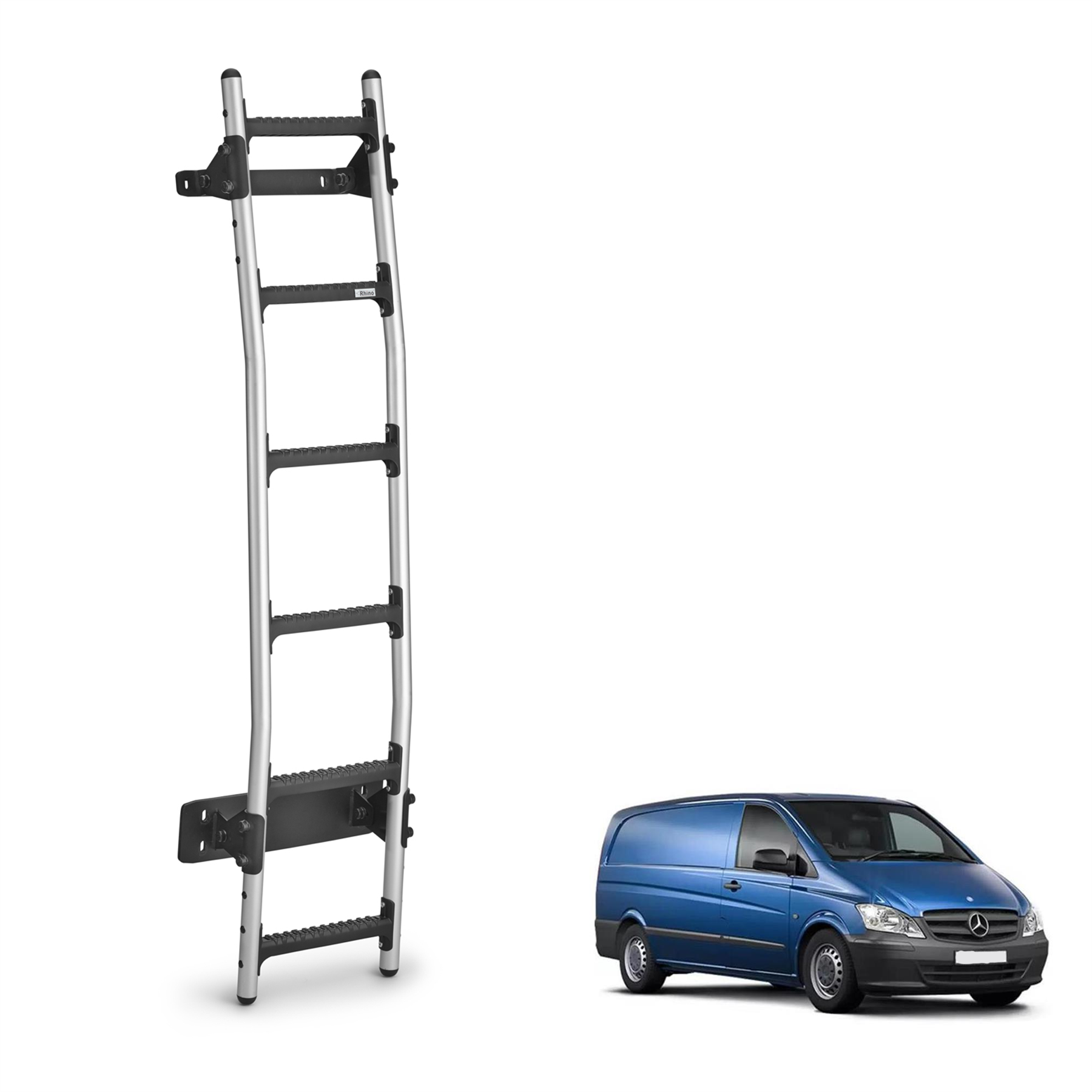 Mercedes Vito Rhino Rear Door Ladder 2003-2014 6 Anti-slip Steps
