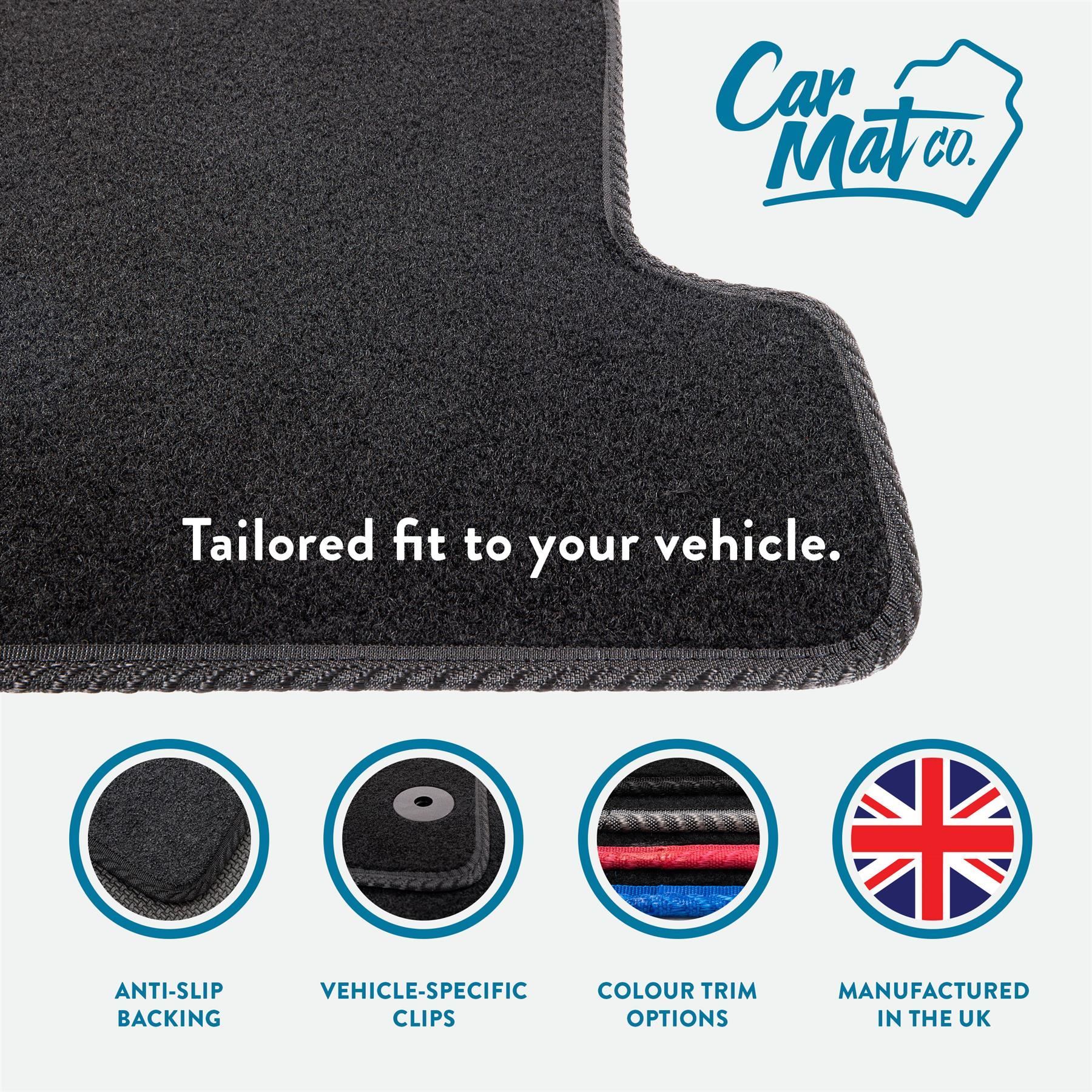 Car Mats for Smart ForFour (2014-2021) Carpet Colour Trim Tailored Fit Anti-Slip - Picture 7 of 35