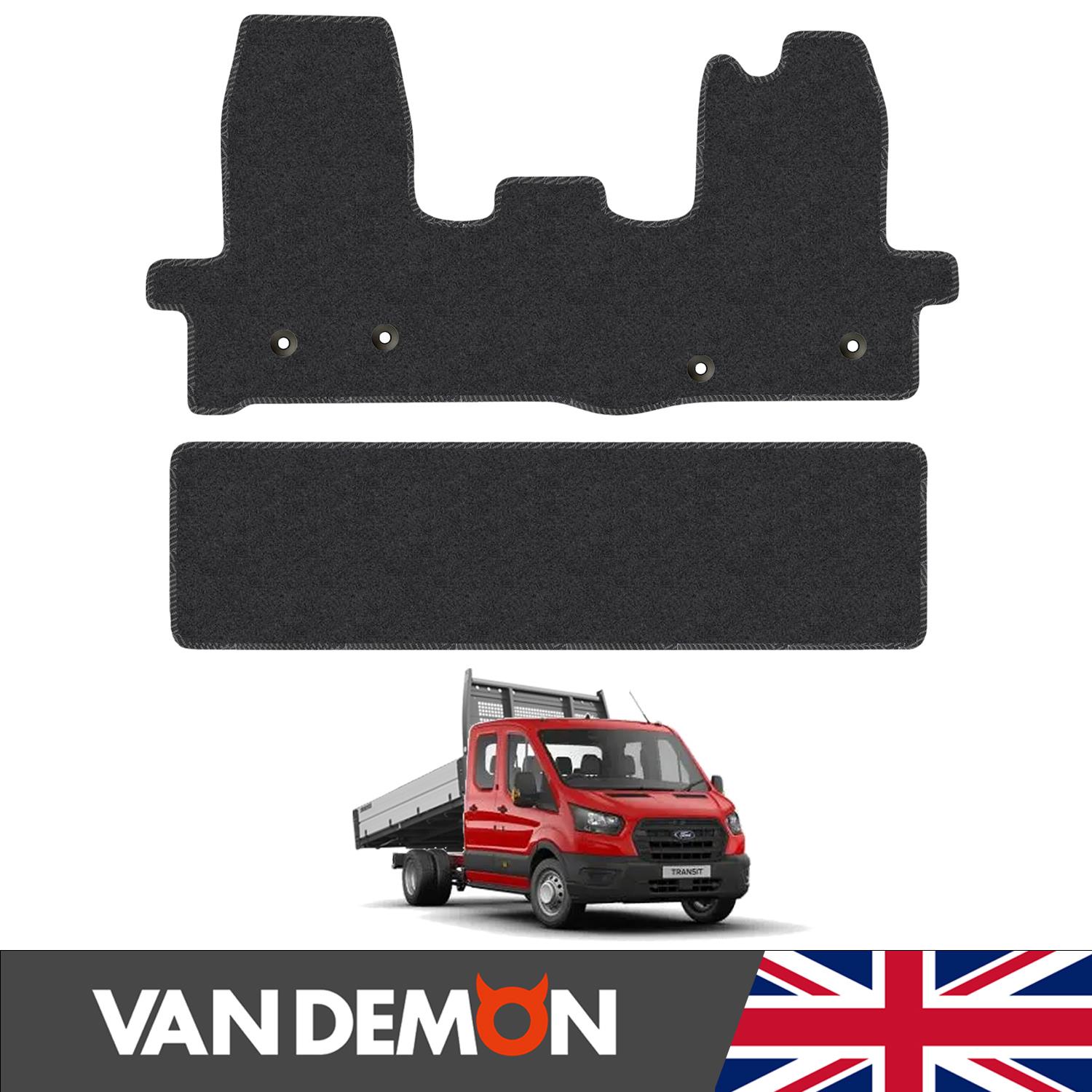 Floor Mats for Ford Transit Tipper 2014+ Tailored Carpet Colour Trim Van Mat Set - Picture 13 of 37