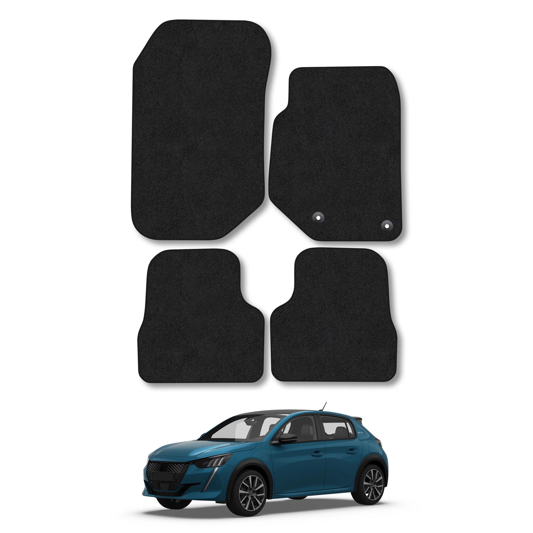 Car Mats for Peugeot 208 (2020+) Carpet Colour Trim Tailored Fit Easy-Clean Set