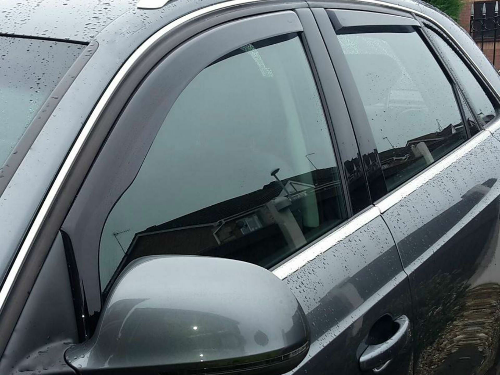 Front & Rear Window 4pc Set Tinted Heko Wind Deflectors Acrylic for
