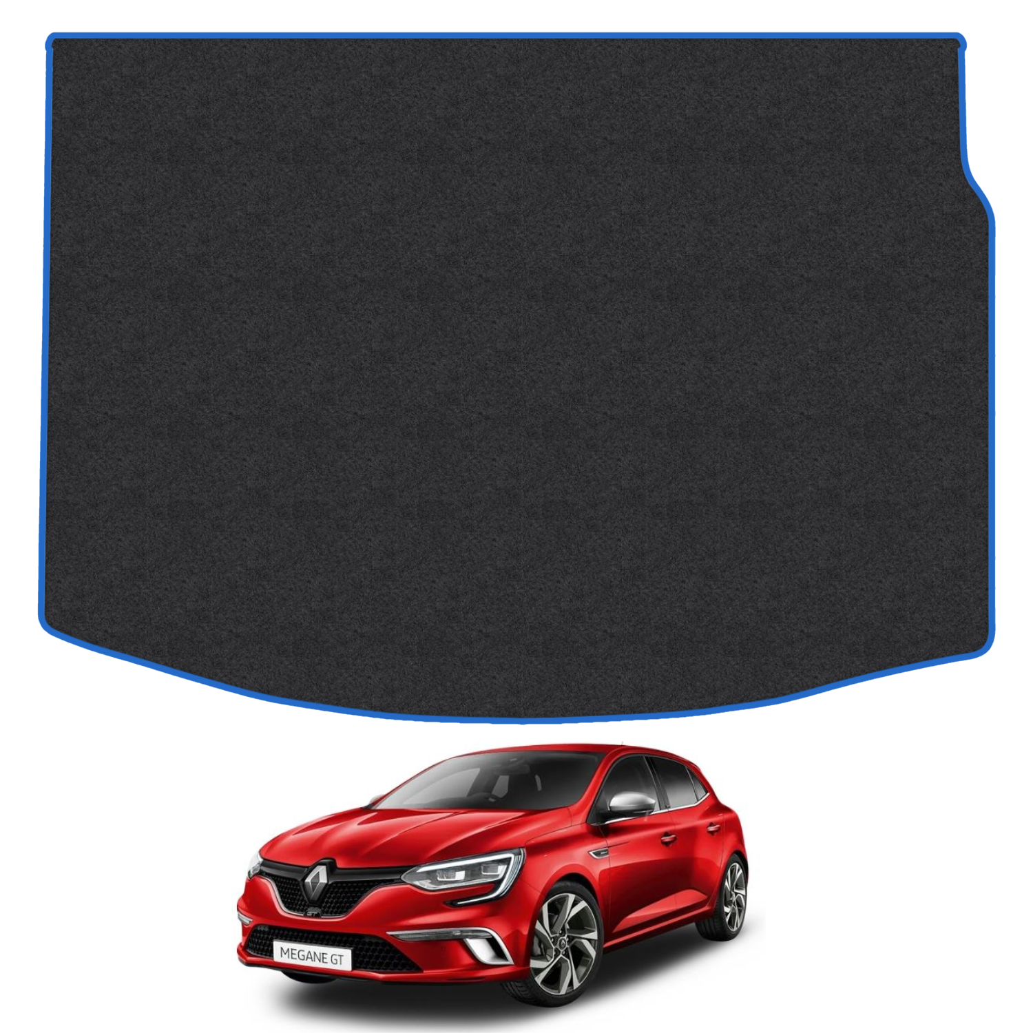 Renault Megane Hatchback (2017-2022) Boot Liner Carpet/Rubber Mat Colour Trim - Picture 10 of 38