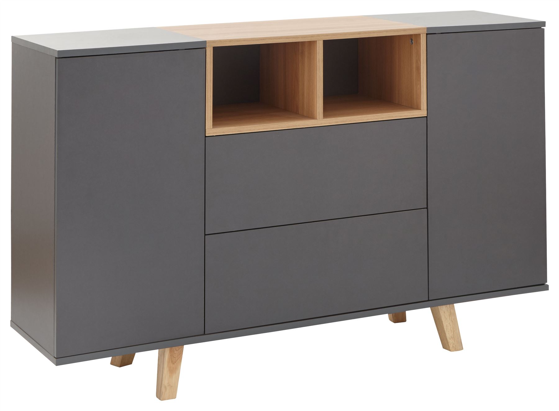 Modena Living Room Furniture Coffee Lamp Table TV Cabinet Slate Grey 