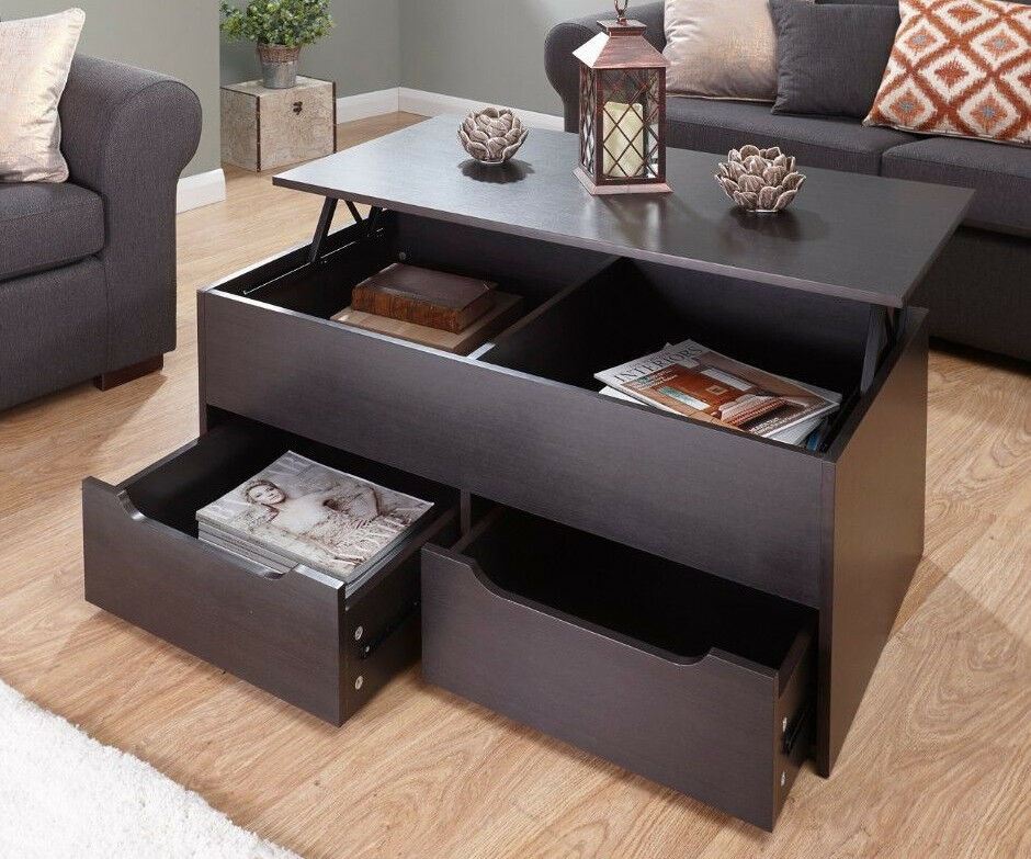 The Ultimate Storage Coffee Table With 2 Drawers And Lift Up Top